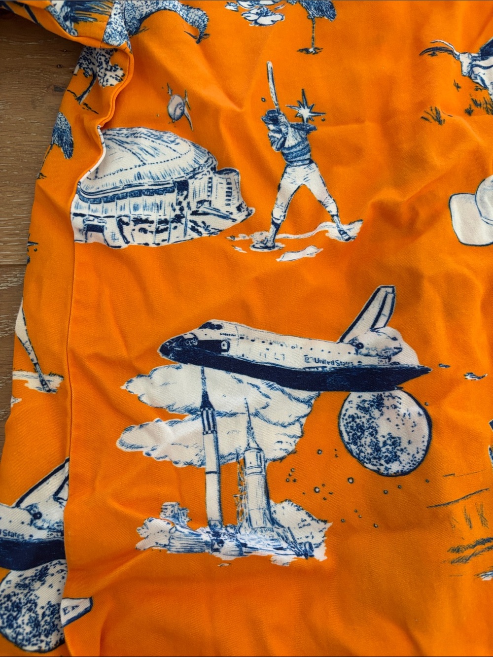 Houston toile Short-Sleeve Pajama Set in Orange - Picture 9 of 12